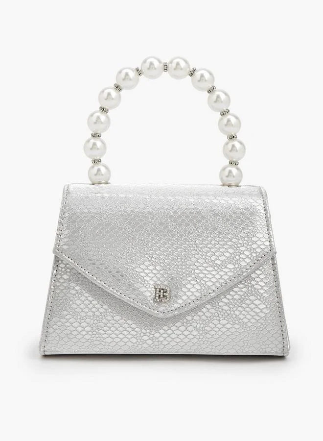 Flora Bella By Shoexpress Pearl Handle  Handbag With Detachable Shoulder Strap Ramadan Collection